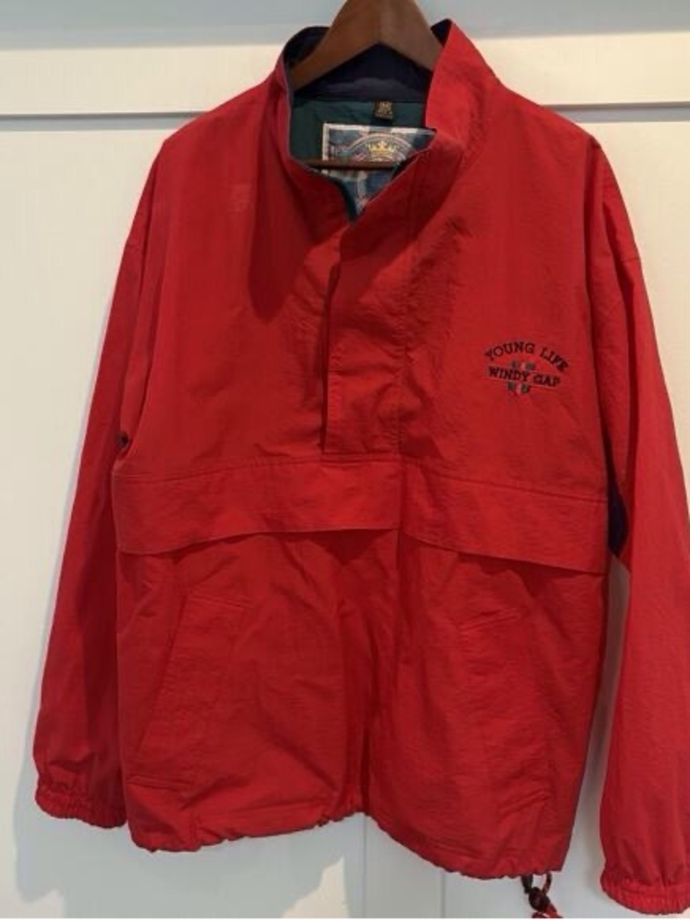 Red Windbreaker Pullover Jacket - Young Life